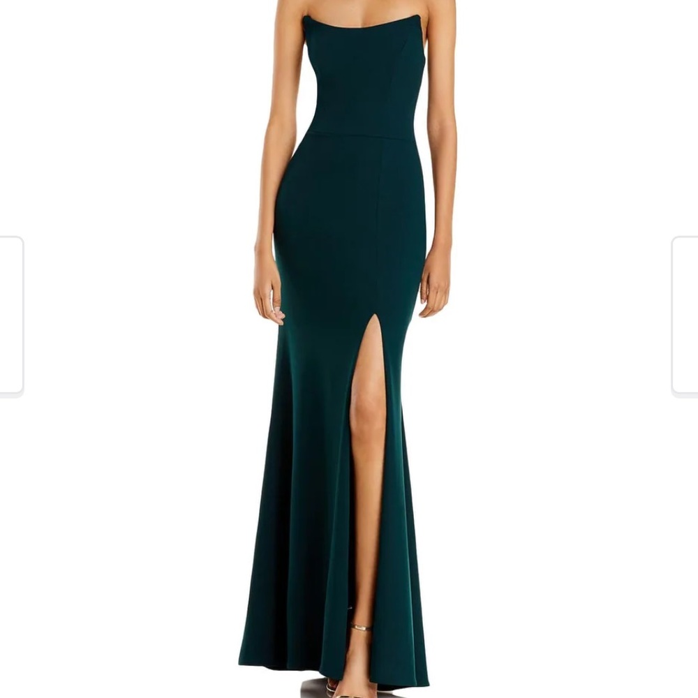 NWT Aqua Formal Green Strapless Gown (Size 6)
